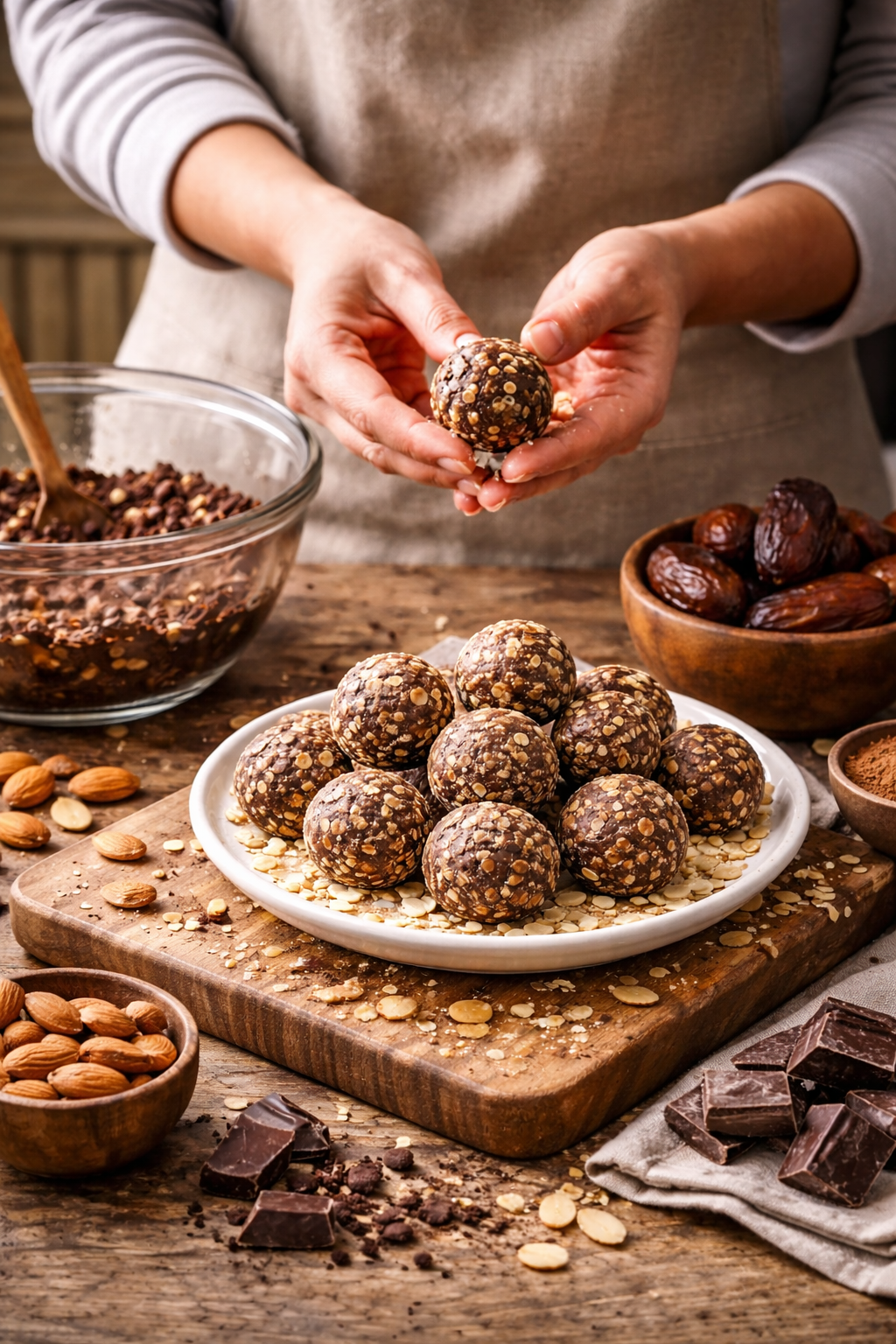The Ultimate Magnesium Snack: Dark Chocolate & Almond Energy Bites
