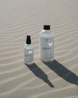Foto van de 100ml magnesiumolie spray naast de 500ml navul fles. Handige combinatie om dagelijks te gebruiken voor huidtoepassing en eenvoudig bij te vullen. Deze magnesium producten zijn direct verkrijgbaar in onze webshop.