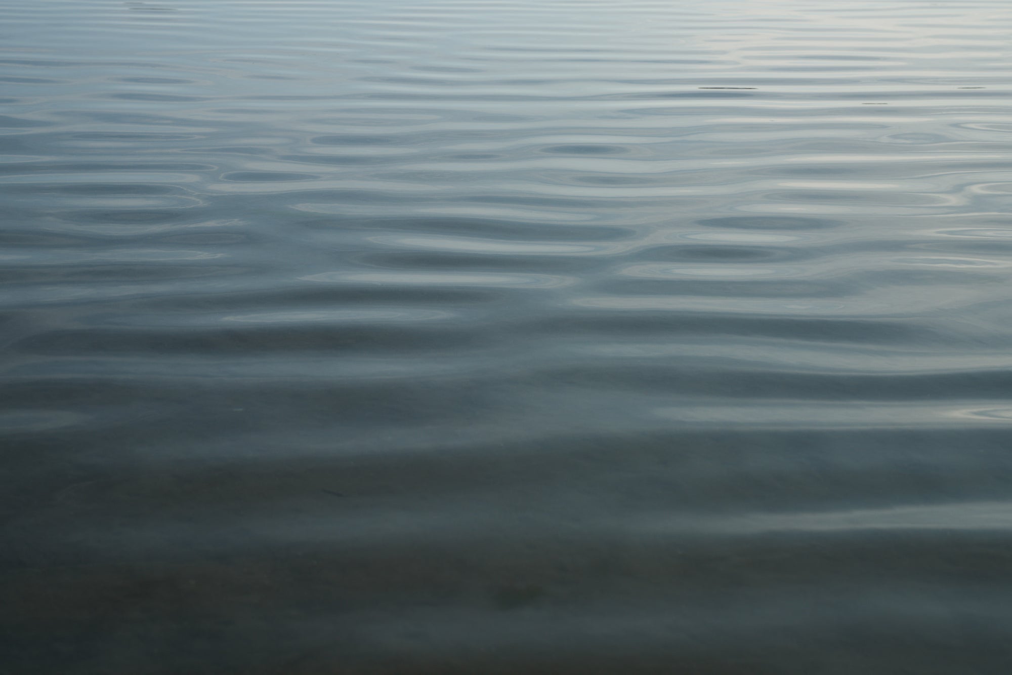 Klein golvend wateroppervlak, beeld van natuurlijke balans en ontspanning die magnesium ondersteunt.